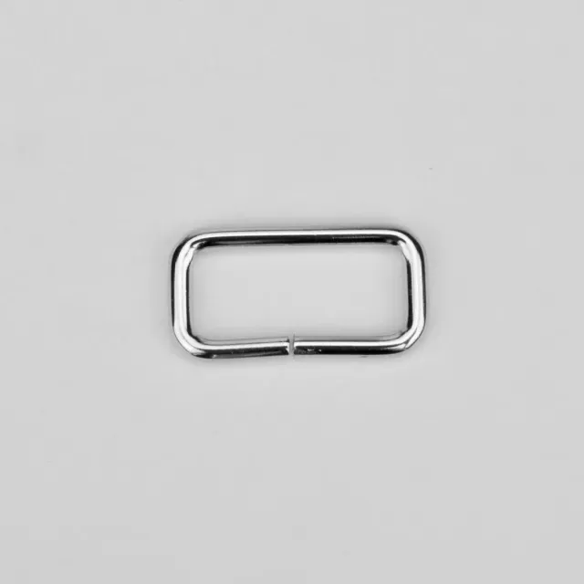 Leather House Rectangular Ring Silver 25 mm ring nikkel