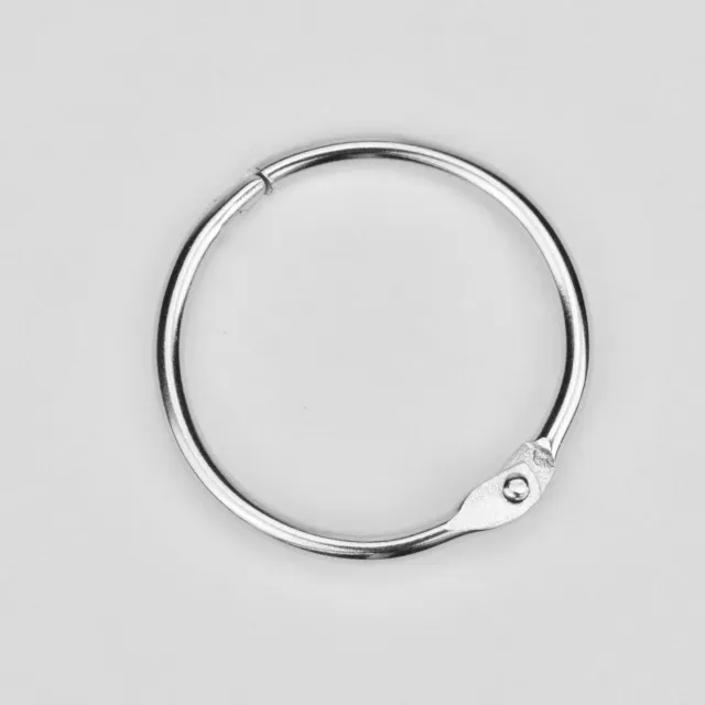Leather House Ring met Sluiting 26mm boekbindring zilver