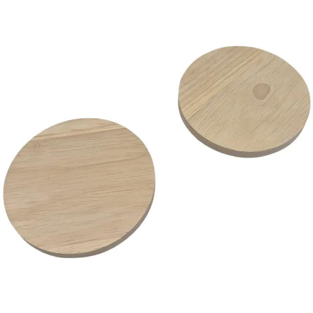 Astrid Brouwers houten onderzetters set 5 stuks 9,5 cm