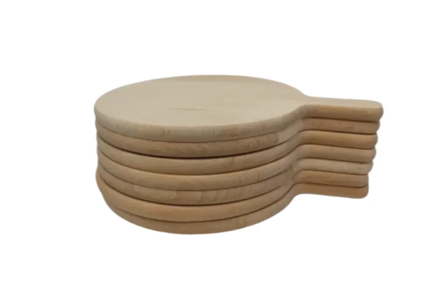Astrid Brouwers ronde snijplank beukenhout 25 cm