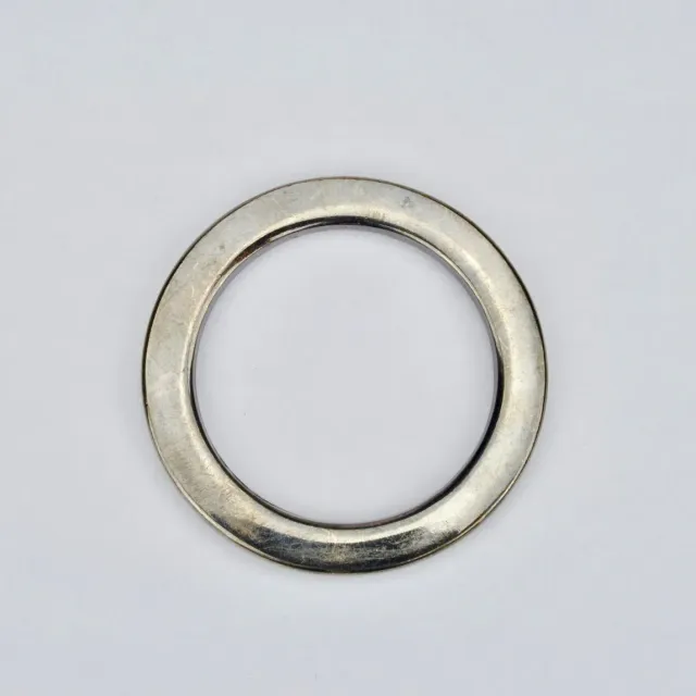 Leather House ring zwart plat 30 mm gunmetal set 2 stuks
