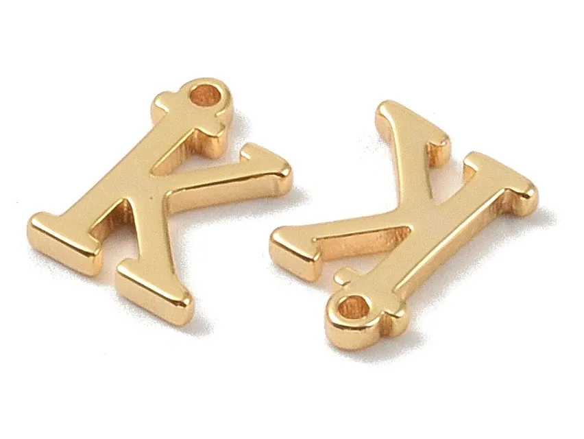 La Petite Epicerie Letter K bedel goud 10 mm per stuk