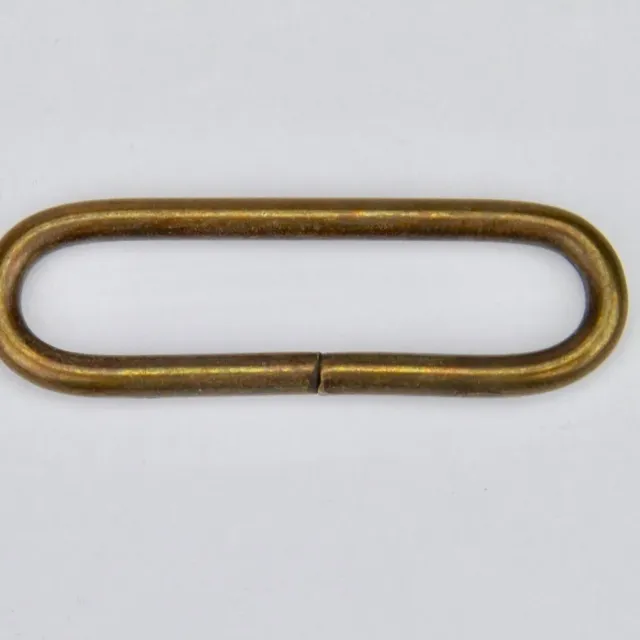 Leather House ovale ring messing antiek 40 mm per stuk