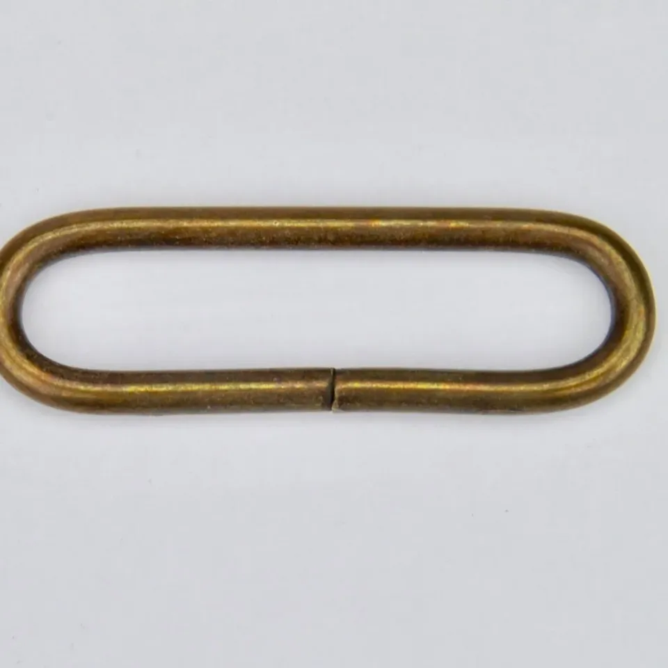 Leather House ovale ring messing antiek 40 mm per stuk