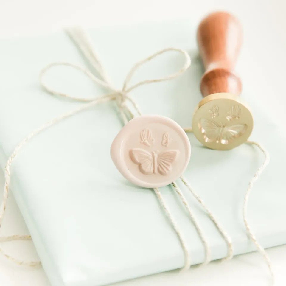 Jessy at Sea 3D Butterflies wax stempel 25 mm