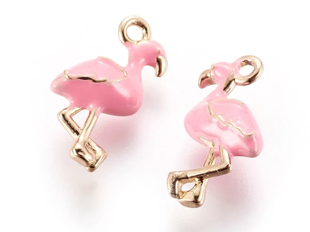 La Petite Epicerie flamingo bedel roze goud per stuk