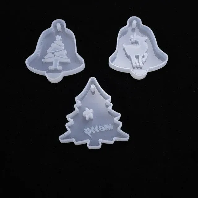 Bijounique X16 Kerstmallen set siliconen 3 mallen