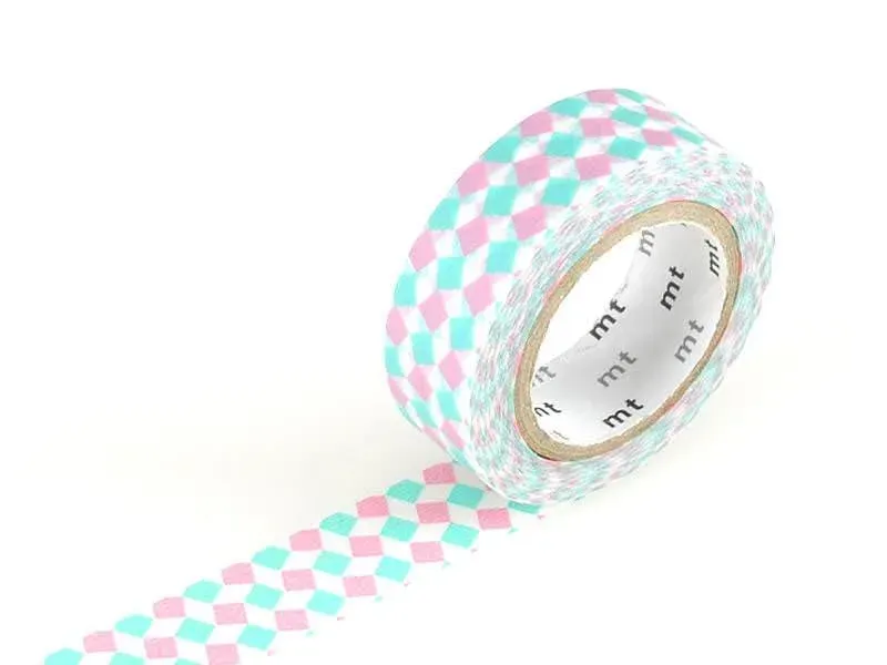 La Petite Epicerie Square Pink washi tape roze turquoise 10m