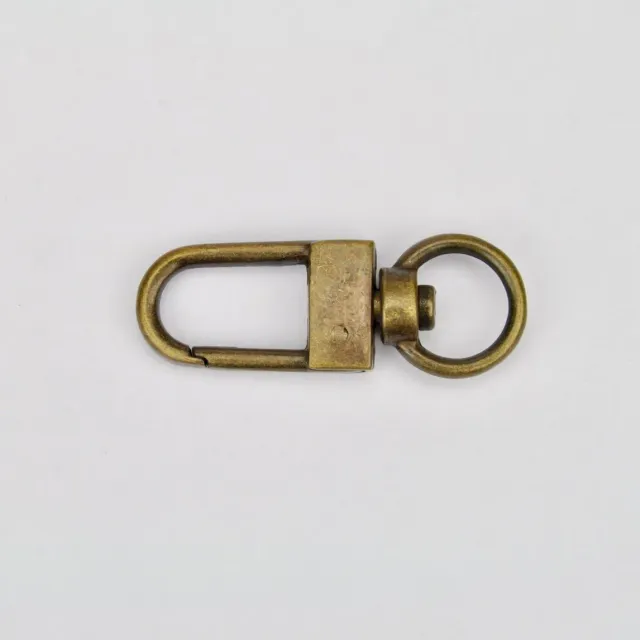 Leather House musketonhaak messing 10mm 2 stuks oudgoud