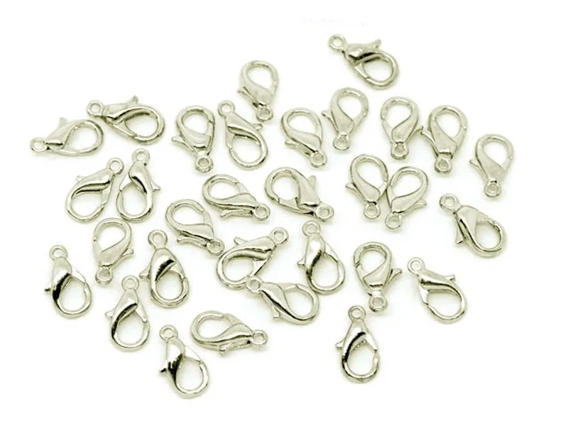 La Petite Epicerie karabijnslotjes 12 mm zilver 10 stuks