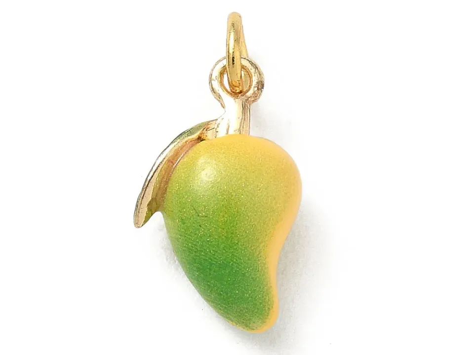 La Petite Epicerie bedel mango emaille goud 17 mm fruit