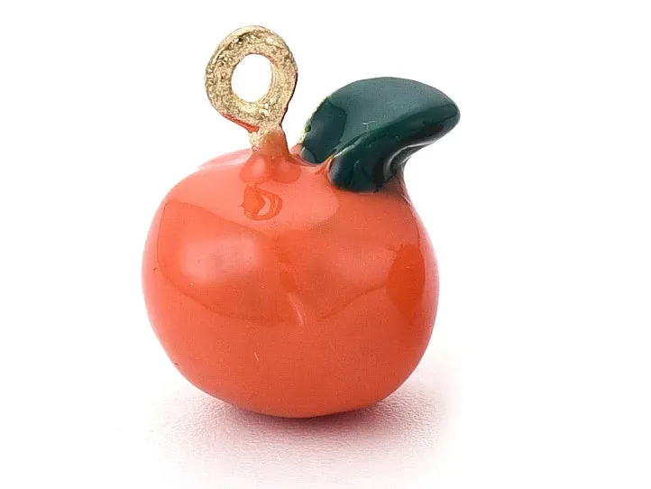 La Petite Epicerie sinaasappel bedel goud email 14,5 mm
