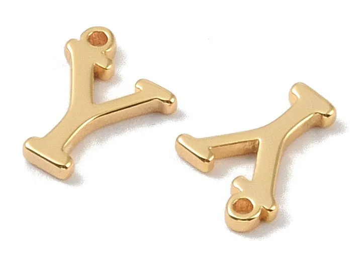 La Petite Epicerie Letter Y bedel goud 10 mm per stuk
