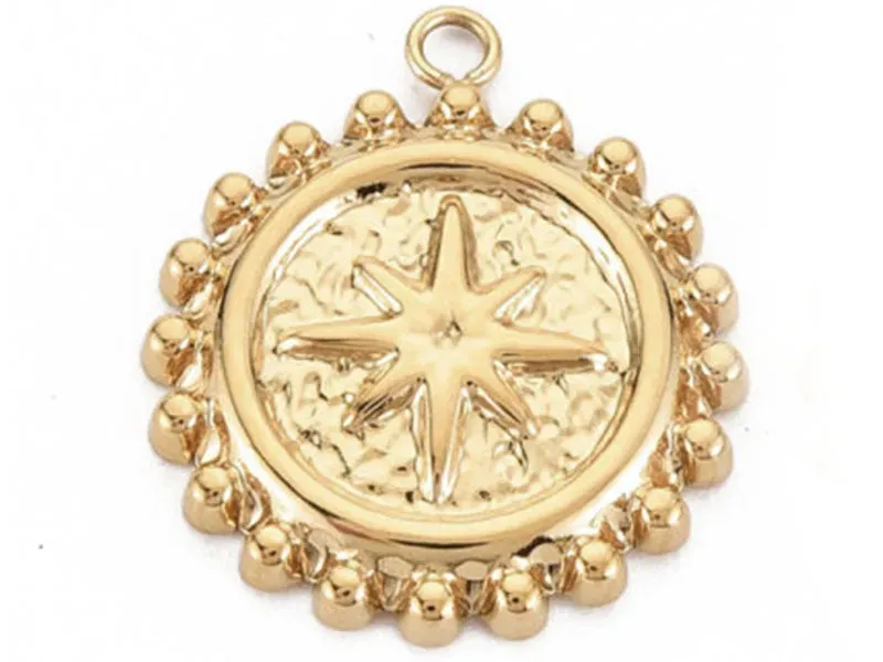 La Petite Epicerie Astro ster hanger goud 18x15mm