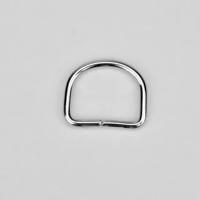 Leather House D-Ring Silver 16 mm tassenring 4 stuks
