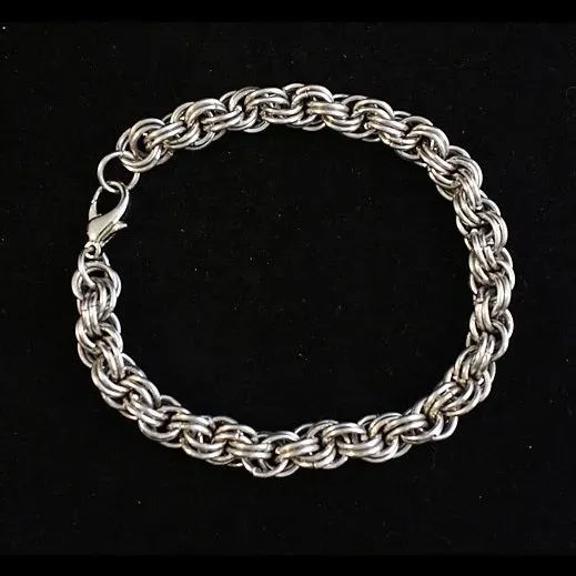 Bijounique Double Spiral zelfmaakpakket armband glanzend aluminium