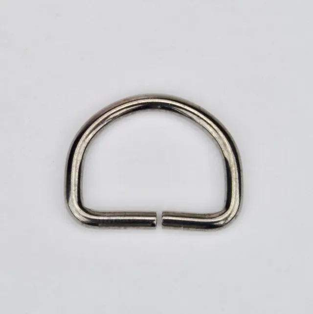Leather House D-ring 22 mm zwart metaal per stuk gun metal
