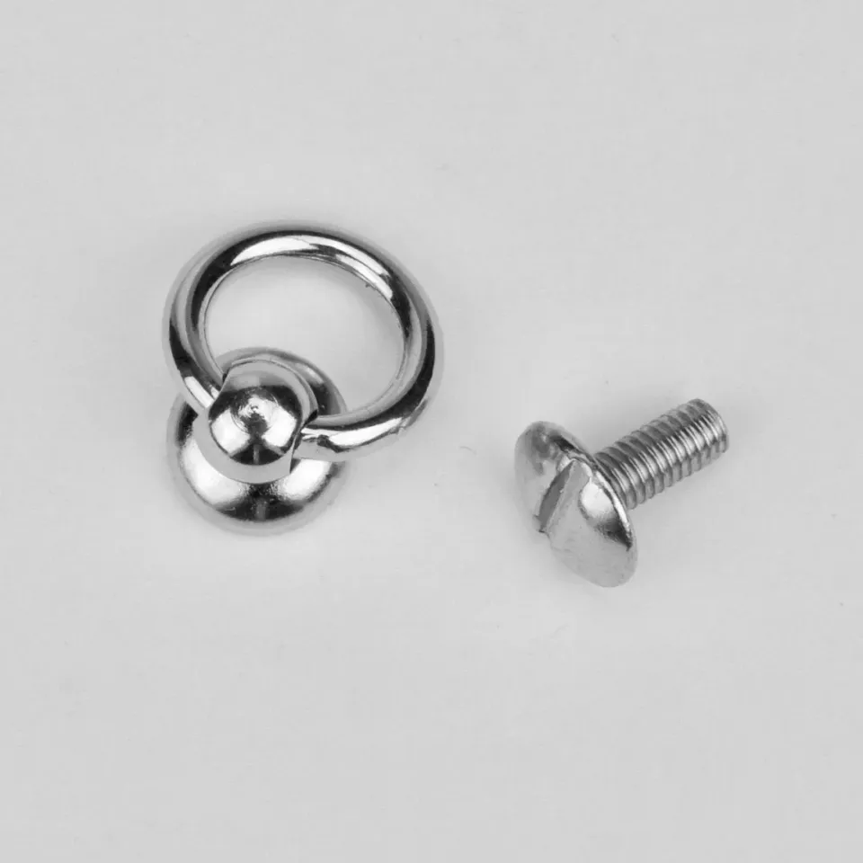 Leather House Handvatbevestiger Zilver 8 mm per stuk