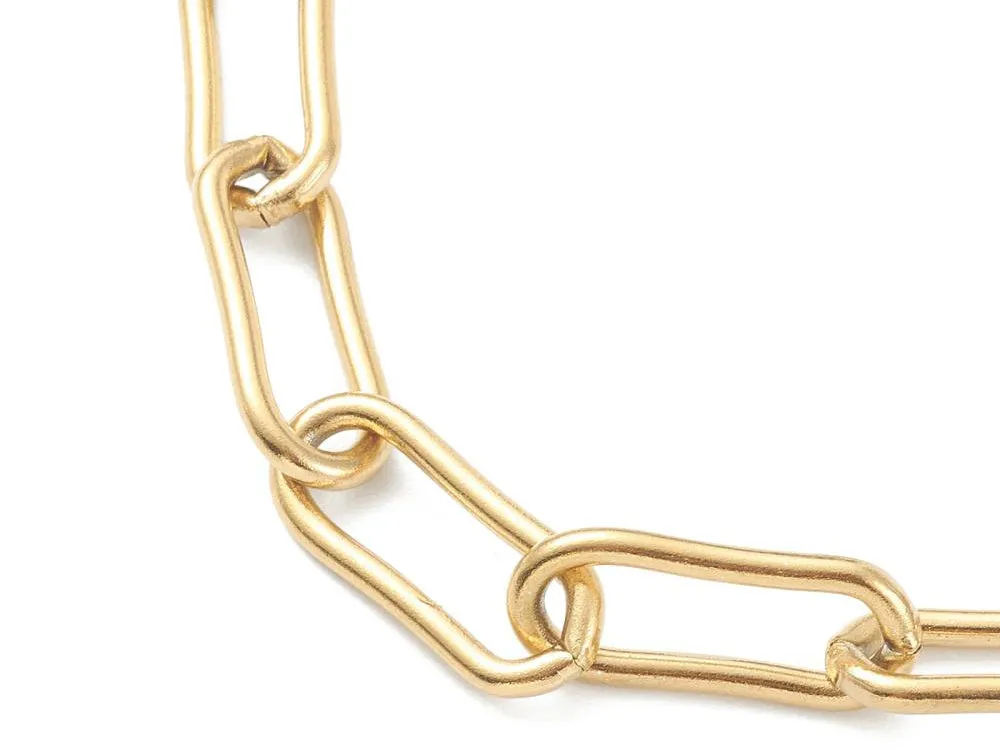 La Petite Epicerie paperclip ketting goud RVS 45,2 cm