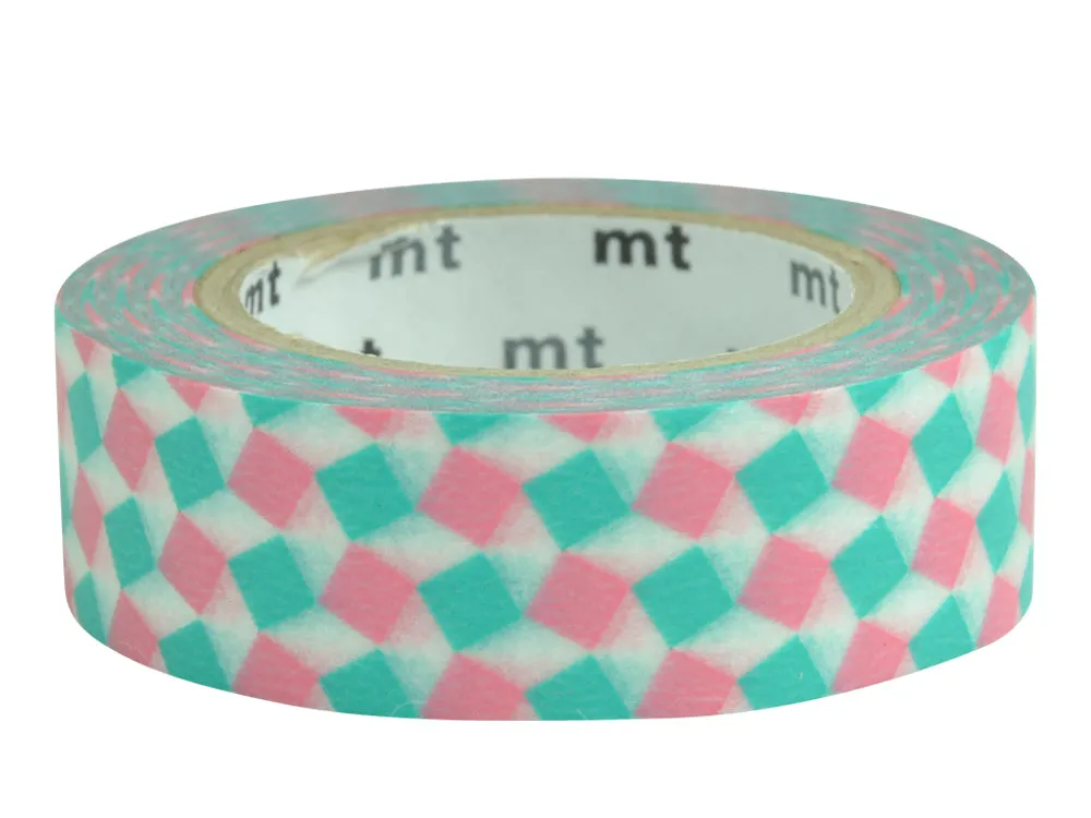 La Petite Epicerie Square Pink washi tape roze turquoise 10m