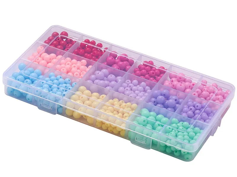 La Petite Epicerie acrylkralen rond opaak 9 kleuren 1000 stuks