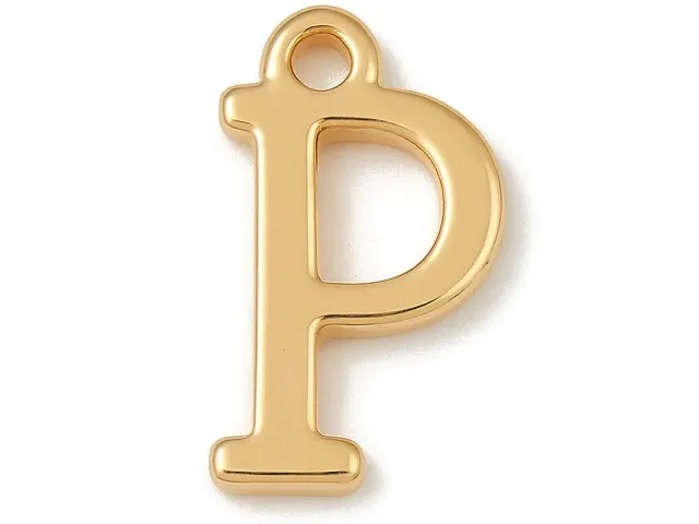 La Petite Epicerie letter P bedel verguld 18K per stuk