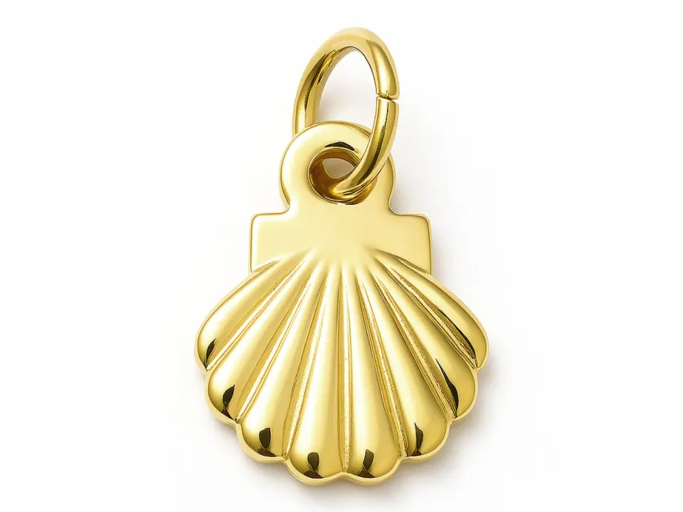 La Petite Epicerie schelp bedel goud 7,5 mm per stuk