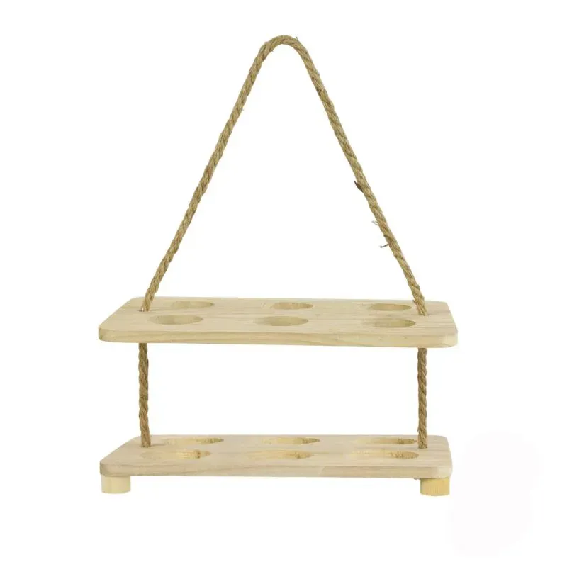 Astrid Brouwers bierflesdrager 6 flessen hout 30x20 cm