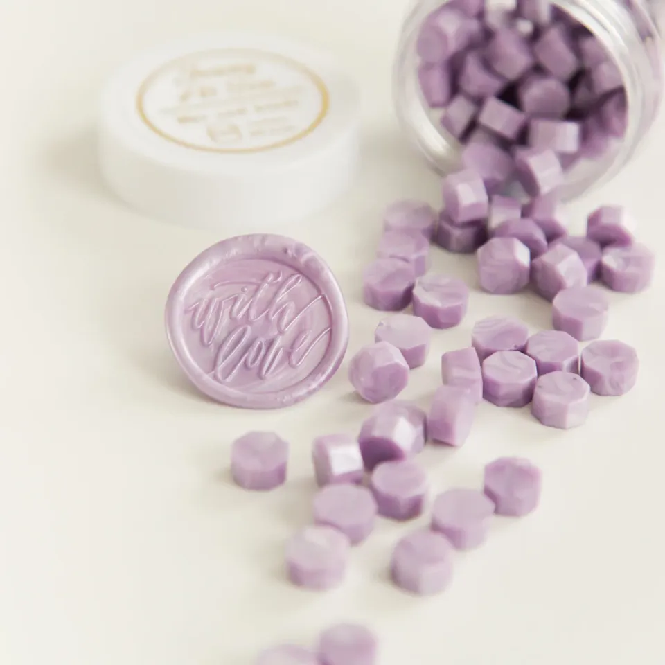 Jessy at Sea Lavender zegelwas 100 kralen paars