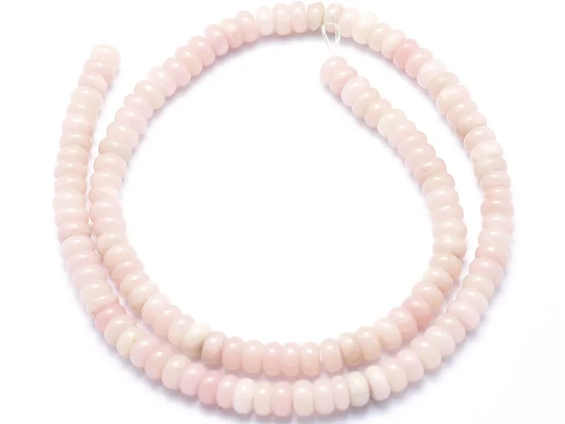 La Petite Epicerie rondellen kralen roze opaal 20 stuks