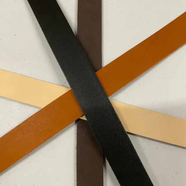 Leather House leren riem plantaardig gelooid 3 mm naturel