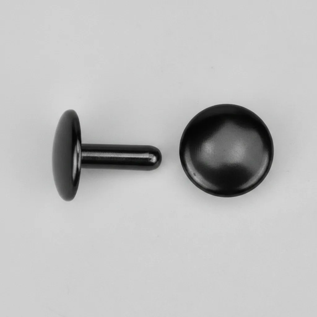 Leather House Double Cap Rivet 36-12-2 klinknagels 50 stuks zilver