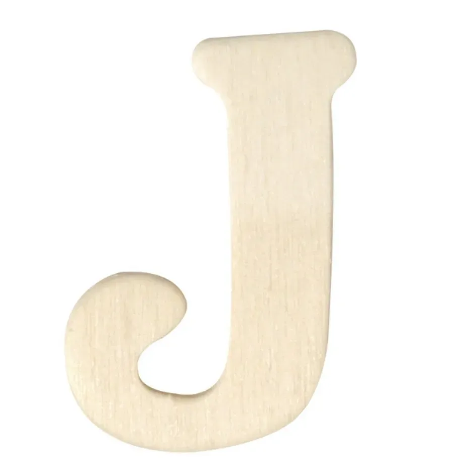 LTC-Leiden houten letter J 4 cm per stuk hout