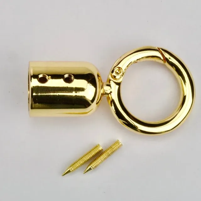 Leather House veerring 13 mm goud met kwastoog