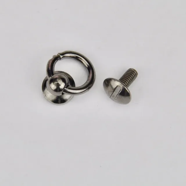 Leather House handvatbevestiger black 8 mm tasbeslag