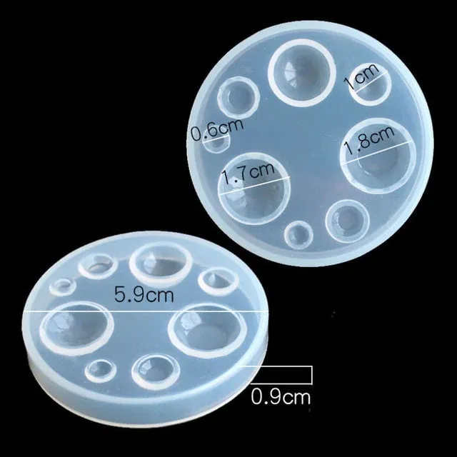 Bijounique 65 Cabochons siliconenmal rond ovaal