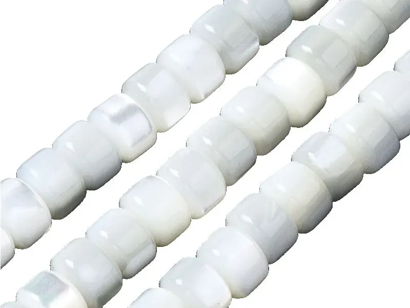La Petite Epicerie kolomkralen 6 mm schelpkralen wit 20 stuks