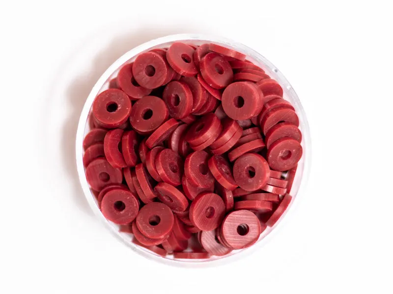 La Petite Epicerie heishi kralen 6 mm marsala rood 200 stuks