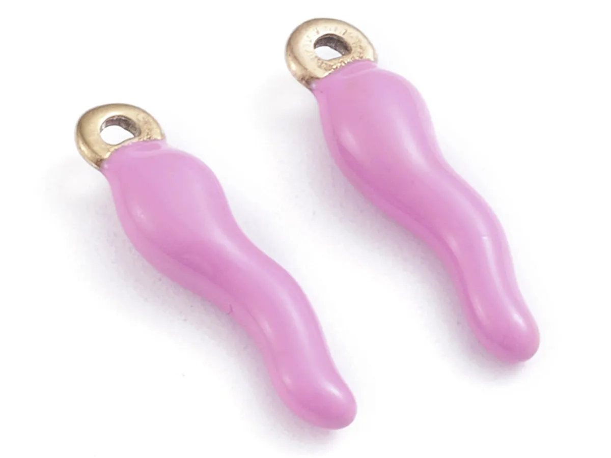 La Petite Epicerie bedel corno paars goud emaille 17,5mm