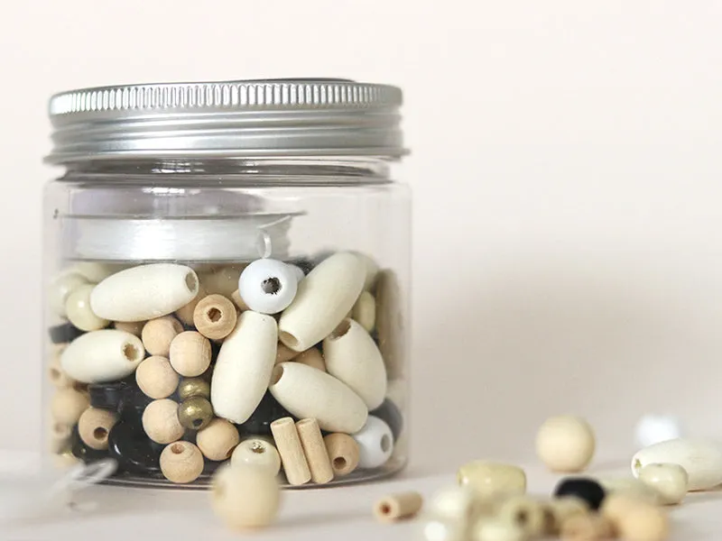 La Petite Epicerie Nature kralenmix pot met elastiek