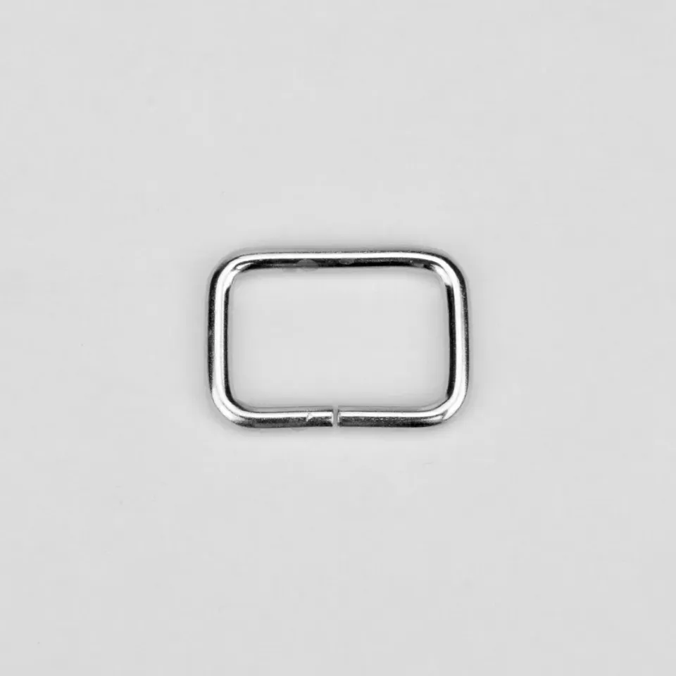 Leather House Rectangular Ring ring zilver 25 mm
