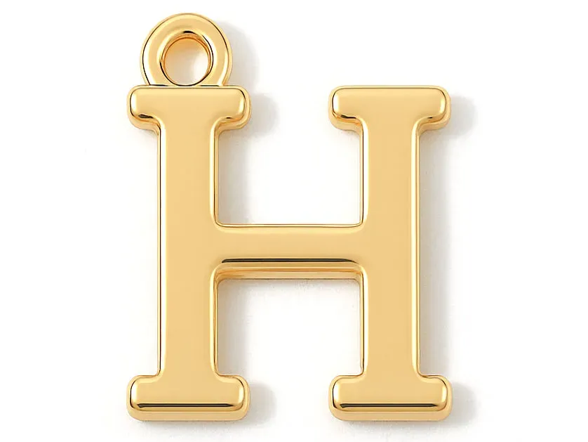 La Petite Epicerie letter H bedel goud per stuk messing