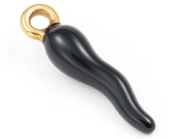 La Petite Epicerie Corne Italienne bedel zwart emaille goud RVS