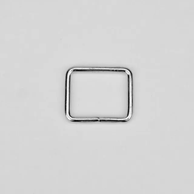 Leather House rechthoekige ring zilver 20 mm 4 stuks