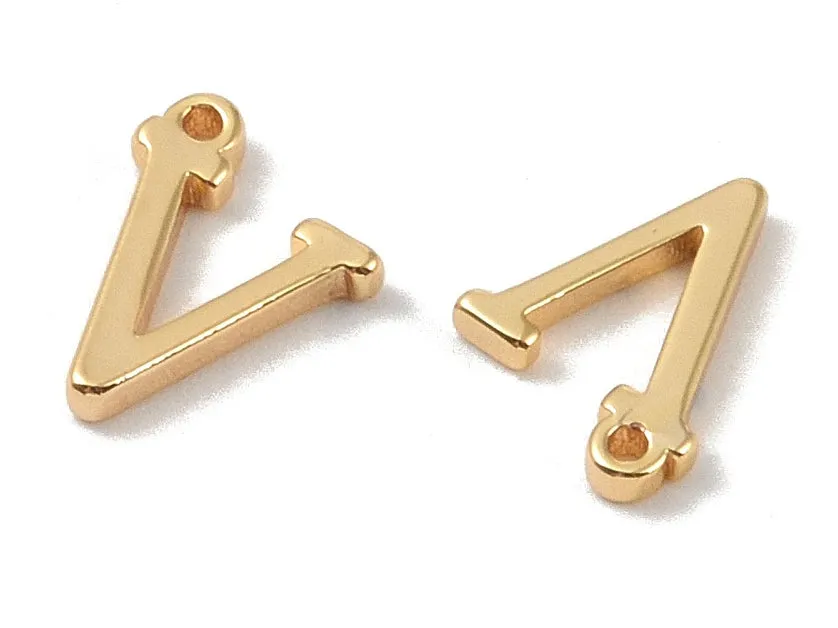 La Petite Epicerie bedel letter V goud per stuk 10 mm