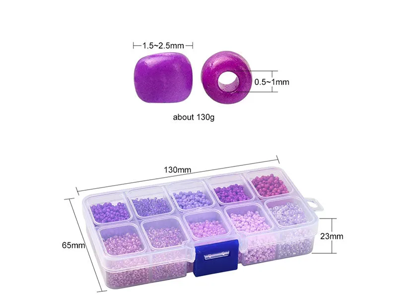 La Petite Epicerie Rocailles kralenbox paars 8500 stuks