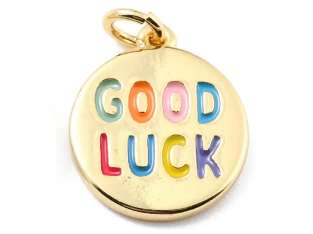 La Petite Epicerie Bonne Chance bedel goud emaille 16 mm