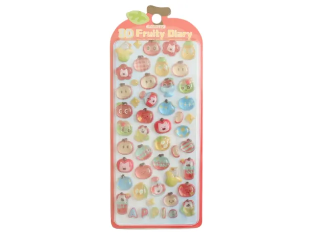 La Petite Epicerie Fruity Diary stickers appel 3D puffy