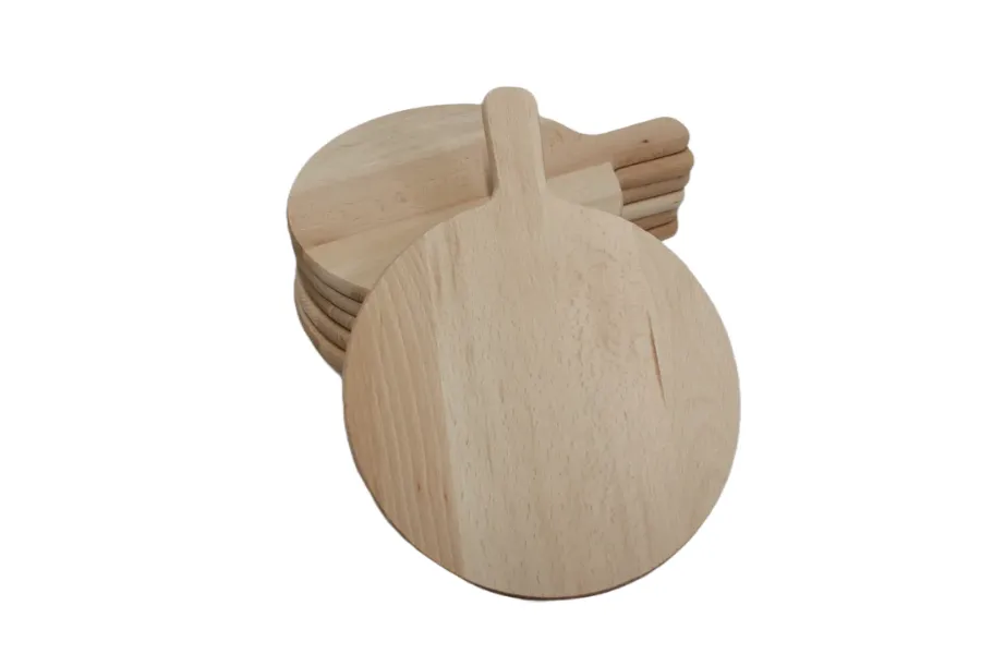Astrid Brouwers ronde snijplank beukenhout 25 cm