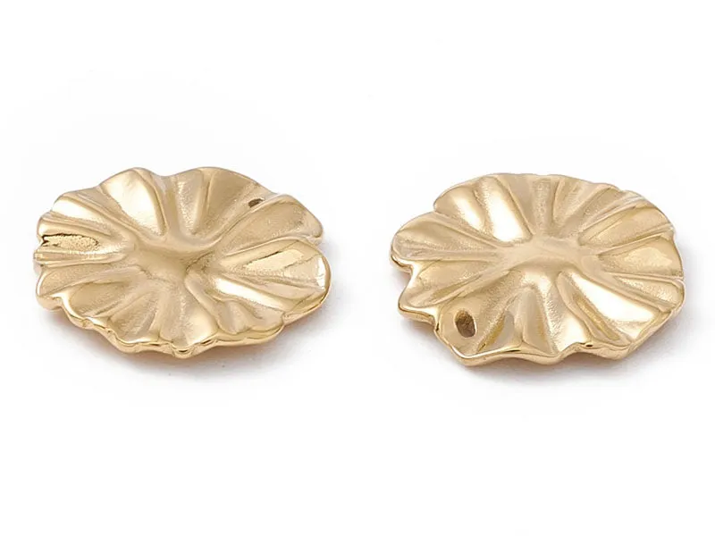 La Petite Epicerie lotus hanger goud 13 x 12 mm